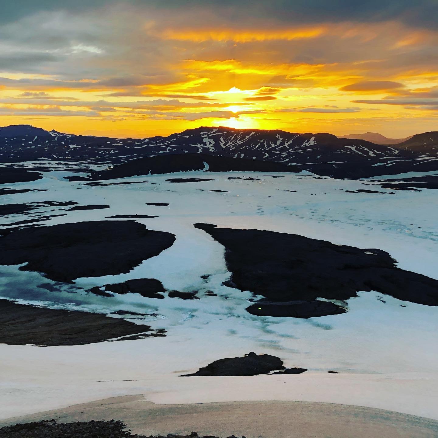 Stöðull met zonsondergang